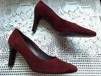 Bordeauxrode leren pumps -PETER KAISER - Maat 7 -41, Peter Kaiser, Pumps, Ophalen of Verzenden, Zo goed als nieuw