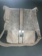 Leren schoudertas handmade Grijs pyton design nieuw, Ophalen of Verzenden, Nieuw, Grijs, Schoudertasje