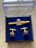 Militaire Manchetknopen + dasspeld, Ophalen of Verzenden, Landmacht, Overige gebieden, Overige typen