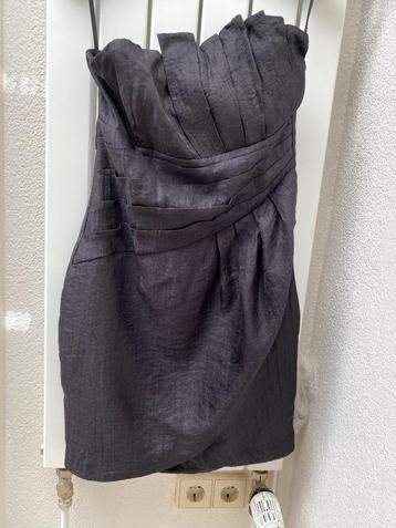 Strapless zwart cocktailjurkje H&M maat 38. beschikbaar voor biedingen