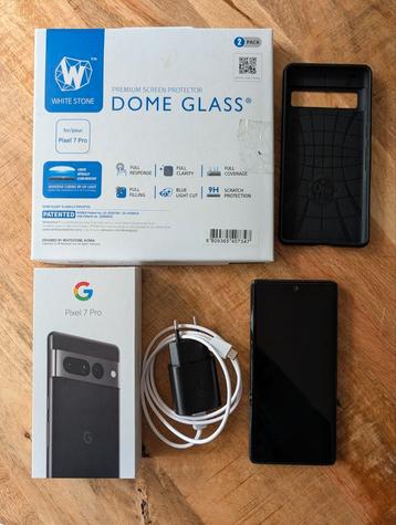 Google Pixel 7 Pro, 128GB, Osidian met extras en hoes beschikbaar voor biedingen