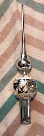 Leuke vintage kleine piek zilverkleur wit deuk, Diversen, Kerst, Ophalen of Verzenden, Gebruikt