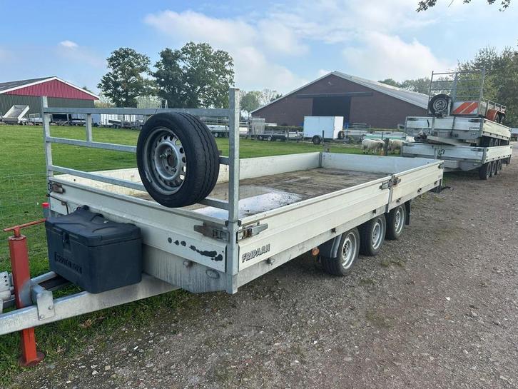 Hapert tridem drieas plateau !!! Extra breed !!!, Auto diversen, Aanhangers en Bagagewagens, Zo goed als nieuw, Ophalen of Verzenden