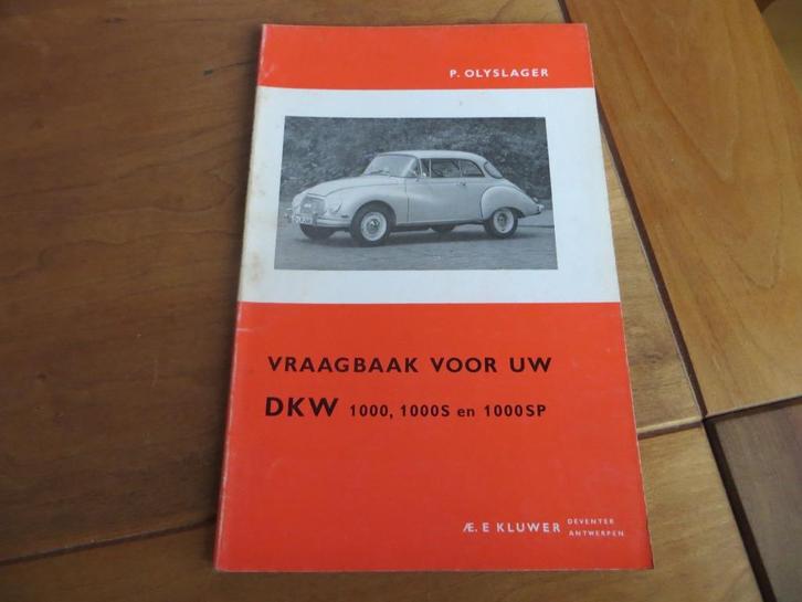 Vraagbaak DKW 1000 / S / SP, Auto Union 1000 1958-1962, Auto diversen, Handleidingen en Instructieboekjes, Ophalen of Verzenden