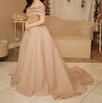 Prachtige Verlovings-/Trouw-/Hennajurk, Ophalen of Verzenden, Zo goed als nieuw, Beige, Trouwjurk