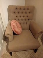 Nu €80!! Kiezelgroene oor fauteuil/ stoel, Ophalen, Zo goed als nieuw, Minder dan 75 cm, 50 tot 75 cm