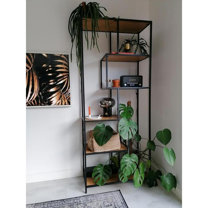 By Fonq Stellingkast / Vakkenkast Jaxon 185cm x 77cm Eiken, Huis en Inrichting, Kasten | Stellingkasten, Zo goed als nieuw, Ophalen