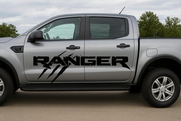 Zwart Vinyl stickers Ford Ranger Claw - zijkanten klauwen, Auto diversen, Autostickers, Ophalen of Verzenden