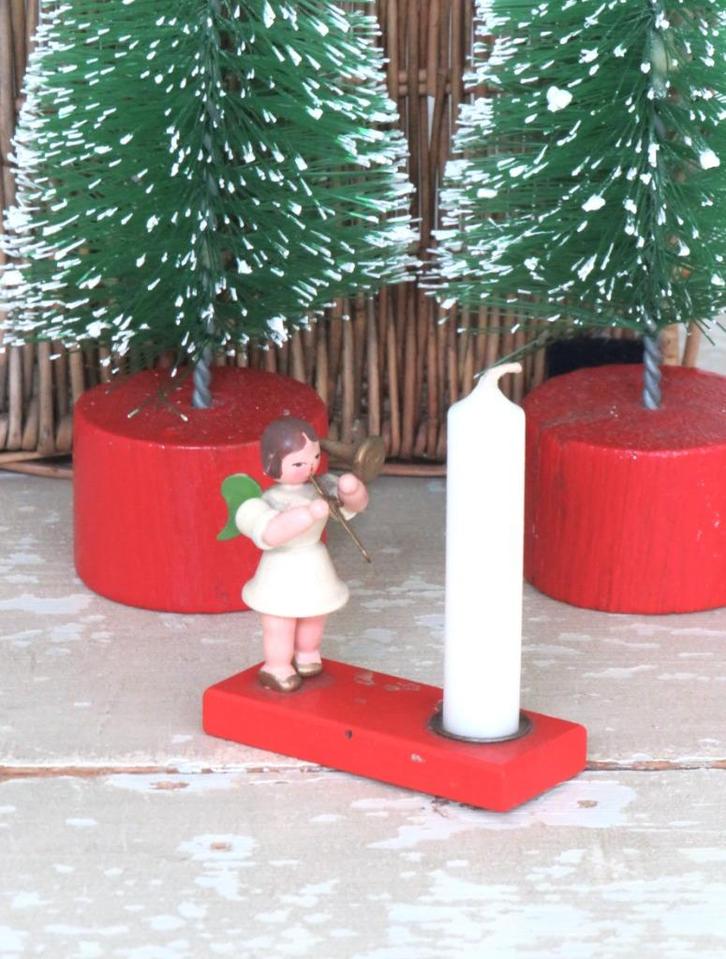 Oude kaarsenstandaard Ertsgebergte “Engel”, Antiek en Kunst, Antiek | Servies los, Ophalen of Verzenden