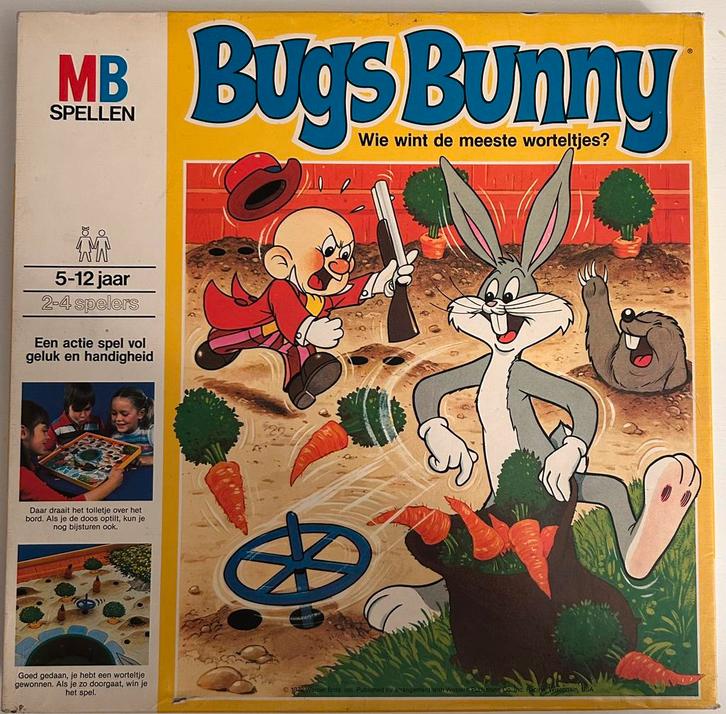 Bugs Bunny spel van MB ( izgs ) COMPLEET, Hobby en Vrije tijd, Gezelschapsspellen | Bordspellen, Zo goed als nieuw, Een of twee spelers