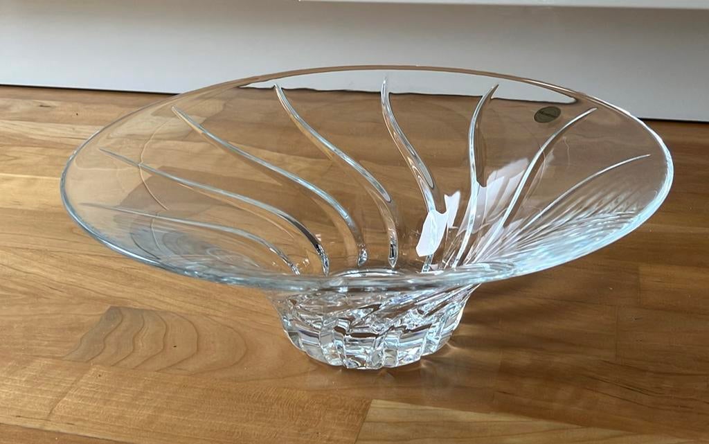Mantova ronde schaal 36 cm loodkristal 24%, Ophalen, Schaal, Rond, Glas