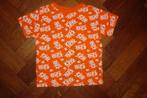 Koningsdagl t-shirt, oranje wit KING kroontjes, maat 110/116, Ophalen of Verzenden, Gebruikt, Jongen, Shirt of Longsleeve