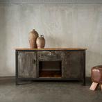 Oude werkbank, industriële toonbank, dressoir, kast, Antiek en Kunst, Curiosa en Brocante, Ophalen