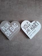 Houten hartjes met spreuken, Huis en Inrichting, Woonaccessoires | Wanddecoraties, Ophalen of Verzenden, Zo goed als nieuw