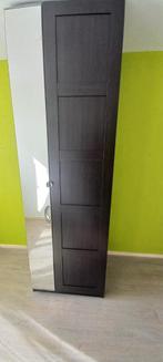 Donkerbruine Ikea kledingkast met spiegeldeur, Huis en Inrichting, Kasten | Kledingkasten, Ophalen, Glas, 50 tot 100 cm, Modern