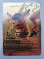 Detective Pikachu 2 GX Metalen Pokemon kaart Goudkleurig, Nieuw, Ophalen of Verzenden, Losse kaart