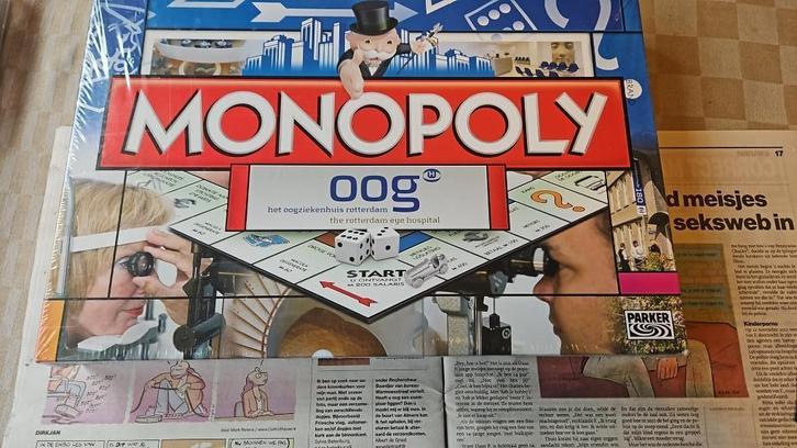 bordspel strategiespel Monopoly Oog Ziekenhuis Rotterdam, Hobby en Vrije tijd, Gezelschapsspellen | Bordspellen, Nieuw, Een of twee spelers