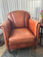 Leren fauteul, Gebruikt, Minder dan 75 cm, Vintage, Leer