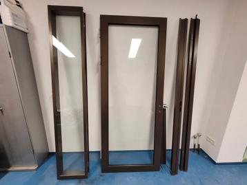 98x230cm Donker brons  Aluminium Binnendeur met Valdorpel beschikbaar voor biedingen
