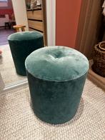 Groene poef / sissyboy, Huis en Inrichting, Ophalen, Minder dan 50 cm, Gebruikt, Rond