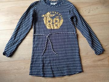 Blue Queen blauw wit gestreepte jurk maat 128 beschikbaar voor biedingen