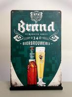Brand bier metalen reclamebord (Old Look), Reclamebord, Nieuw, Ophalen of Verzenden, Pand50