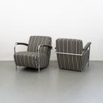 6 Leolux Scylla fauteuils zwart/wit gestreept, Huis en Inrichting, Fauteuils, Niet ingevuld, Niet ingevuld, Ophalen of Verzenden