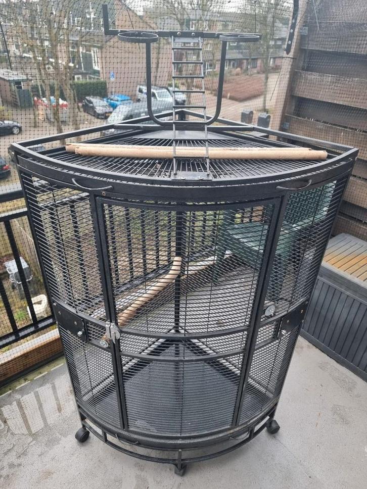 Papegaaienkooi - Nadia XL HOEK KOOI, Dieren en Toebehoren, Vogels | Hokken en Kooien, Gebruikt, Vogelkooi, Metaal, Ophalen