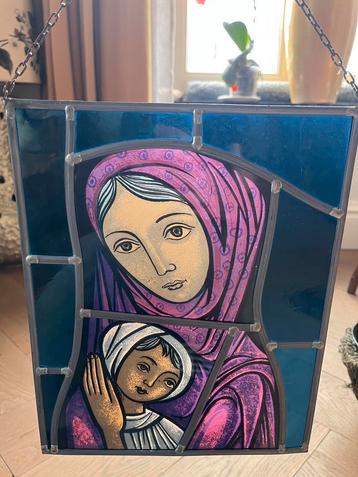 Glas in lood hanger Maria beschikbaar voor biedingen