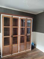 Te koop vitrine kast 203 cm hoog x 180 cm breed, Huis en Inrichting, Ophalen, Glas, Zo goed als nieuw, 150 tot 200 cm