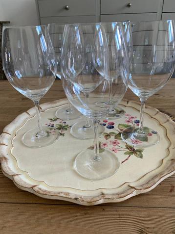  Set van 6 kristallen bourgogneglazen beschikbaar voor biedingen