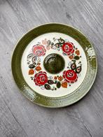 Vintage Schramberg SMF "Tirol" bord handgeschilderde rozen, Ophalen of Verzenden, Rond, Glas