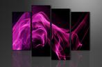 Nieuw * 4 Luik van Canvas * Roze Paarse Fantasie 80x130cm, Ophalen of Verzenden