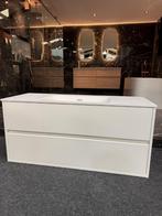 Badmeubel 120cm mat wit met solid surface wasbak NIEUW!