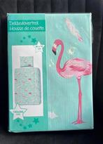 Flamingo 1 persoons dekbedovertrek nieuw, Meisje, Dekbedovertrek, Ophalen of Verzenden, Zo goed als nieuw