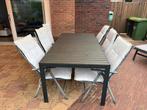 Tuinset 6 stoelen en tafel, Tuin en Terras, Tuinsets en Loungesets, Ophalen, Gebruikt, Eettafel, 6 zitplaatsen