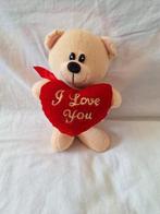 Gele beren knuffel met rood hart h, Beer, Onbekend, Ophalen of Verzenden, Zo goed als nieuw