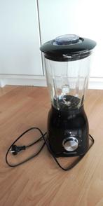 TurboTronic BG6 Blender - Krachtige glazen kan - RVS Zwart, Ophalen of Verzenden, Gebruikt, Blender
