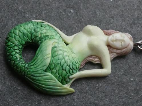 Bijzondere zee meermin hanger - hand gemaakt., Sieraden, Tassen en Uiterlijk, Kettinghangers, Nieuw, Zilver, Zilver, Overige voorstellingen