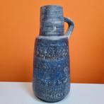 retro vintage vaas Heissner Germany 70s, Blauw, Aardewerk of Porselein, Ophalen of Verzenden, Zo goed als nieuw