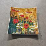 Schaal met bloemen aardewerk schilderij Maya Wildevuur, Ophalen of Verzenden