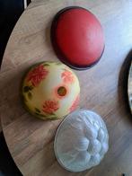 Set Art Deco glazen lampenkappen, Antiek en Kunst, Ophalen of Verzenden