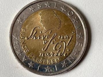 Zeldzame 2 euro munt Slovenië. 2007,France Prešeren beschikbaar voor biedingen