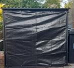 Strakke, zwarte houtopslag met beschermdoek voor 800-1000kg, Ophalen, Zo goed als nieuw, Metaal, Overige typen
