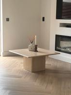 Travertin salontafel, Huis en Inrichting, Tafels | Salontafels, Ophalen, Overige materialen, 50 tot 100 cm, Zo goed als nieuw