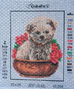 Cado 3 voorbedrukte borduurstramiens hondjes  op=op, Ophalen of Verzenden, Nieuw, Handborduren, Onderdeel of Toebehoren