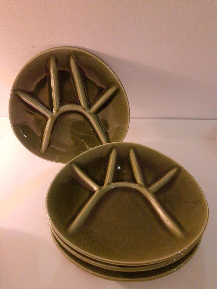 Vintage Gourmet Borden Set van 4, Huis en Inrichting, Keuken | Servies, Ophalen of Verzenden