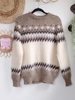 Vintage Ijslandse wollen trui Norway 80s noors dale, Kleding | Dames, Truien en Vesten, Maat 38/40 (M), Beige, Ophalen of Verzenden