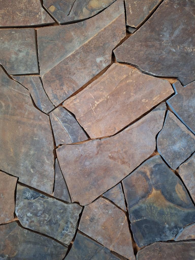 muurbekleding flagstones Brasil Dark Brown Kwartsiet, Tuin en Terras, Ophalen of Verzenden, Nieuw, Overige typen