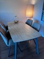Eettafel met stoelen, Huis en Inrichting, Tafels | Eettafels, Ophalen, 50 tot 100 cm, Zo goed als nieuw, 150 tot 200 cm